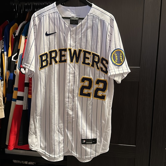 Nike MLB Other - Christian Yelich White MLB Milwaukee Brewers Team Alternate Authentic Jersey